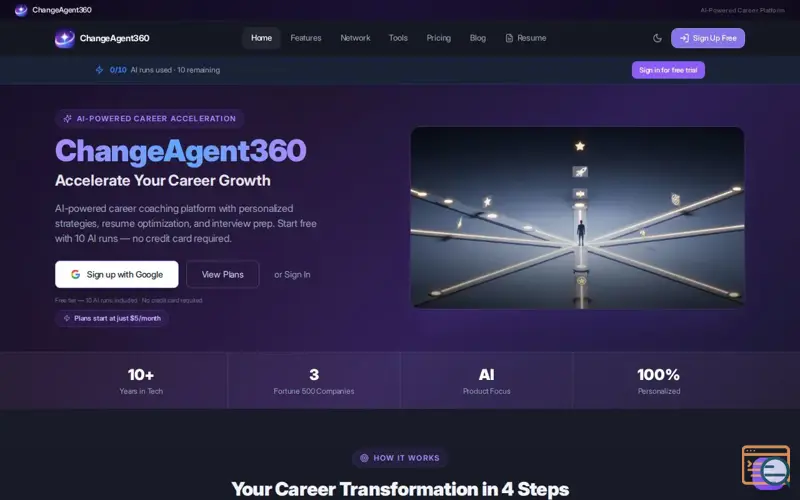 Screenshot of ChangeAgent360
