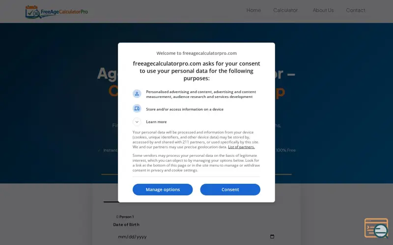 Screenshot of Free Age Difference Calculator Pro
