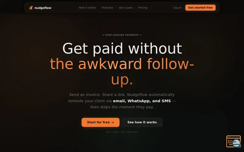 Screenshot of Nudgeflow