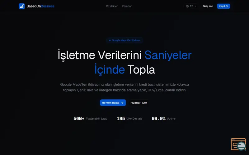 Screenshot of BasedOnBusiness