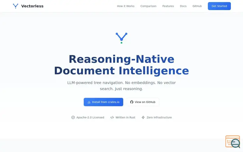 Screenshot of Vectorless