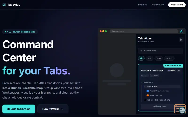 Screenshot of Tab Atlas