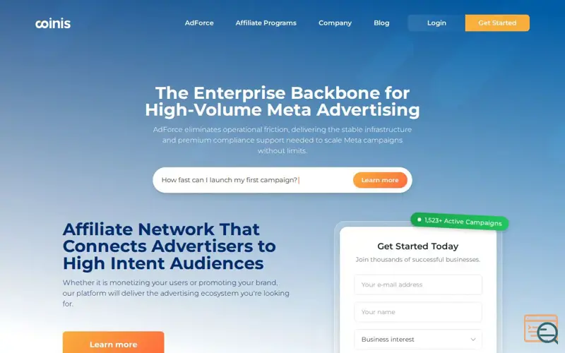 Screenshot of Coinis