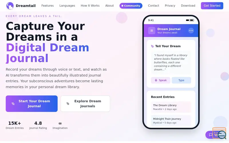 Screenshot of Dreamtail