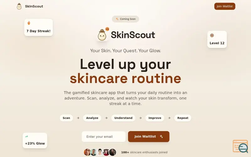 Screenshot of SkinScout