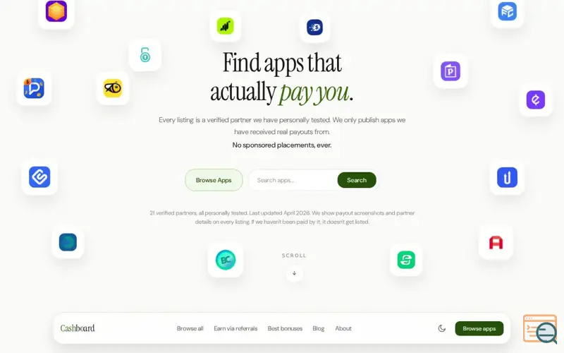 Screenshot of Cashboard