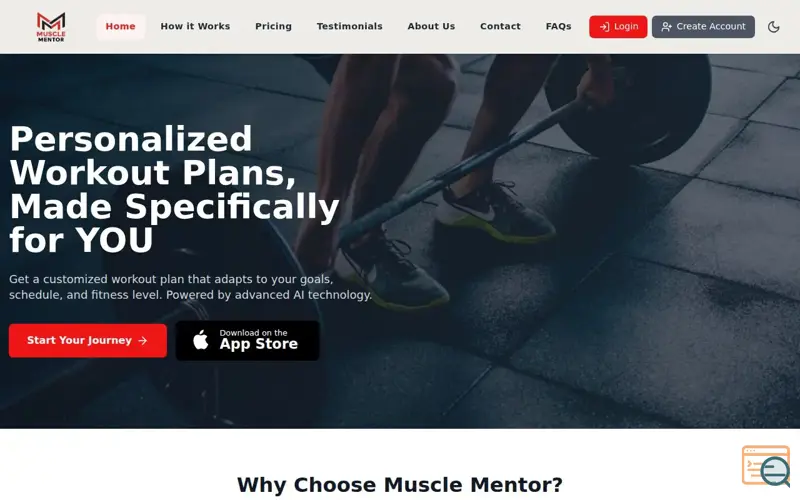 Screenshot of Muscle Mentor