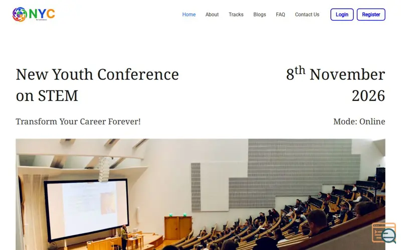 Screenshot of Neew Youth Conference on STEM 2026