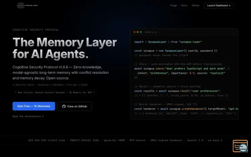 Screenshot of Synapse Layer