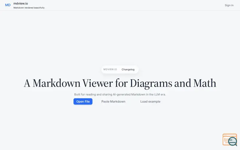 Screenshot of Mdview.io