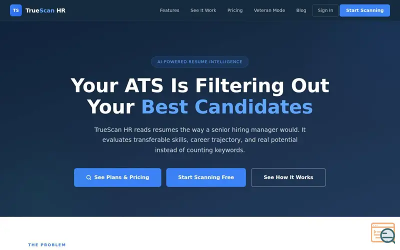 Screenshot of TrueScan HR