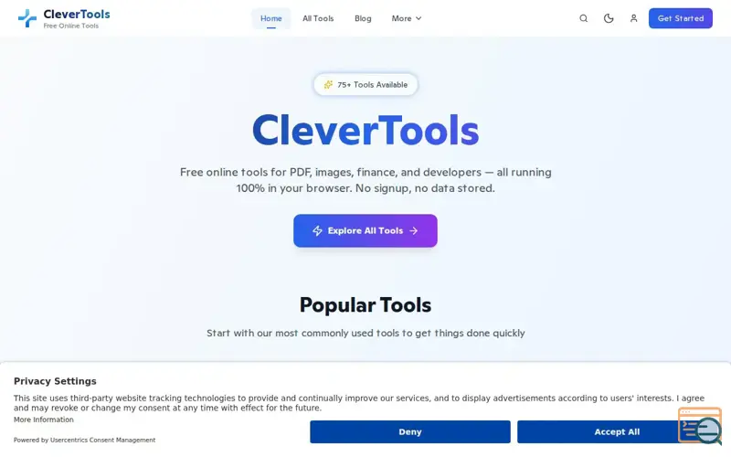 Screenshot of CleverTools