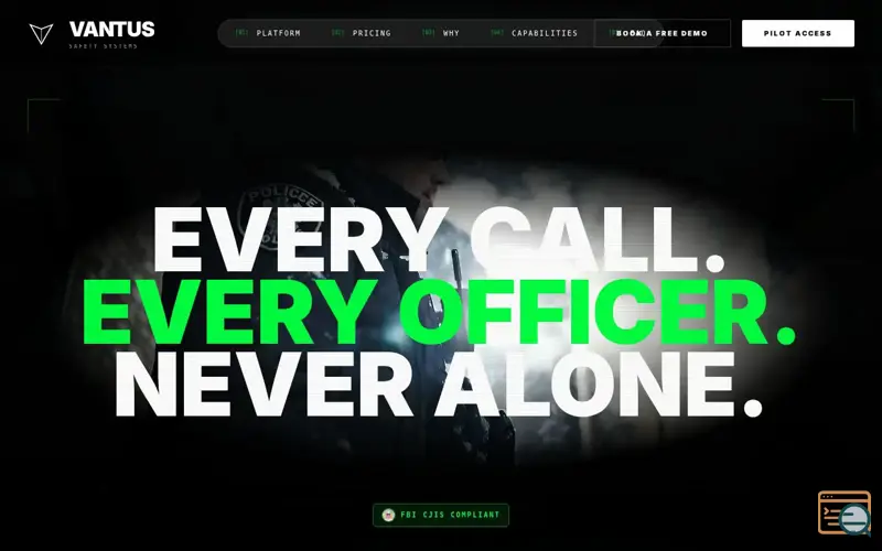 Screenshot of Vantus Safety Systems