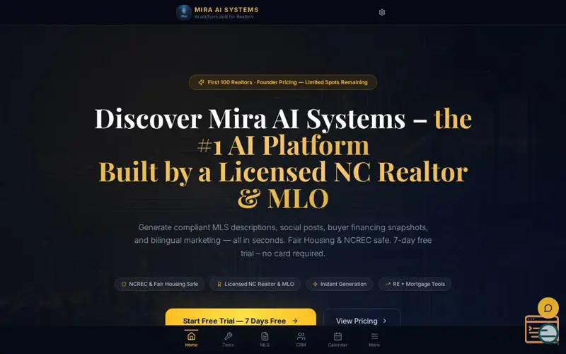 Screenshot of Mira AI Systems