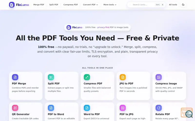 Screenshot of FileLumo