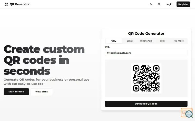 Screenshot of QR Generator