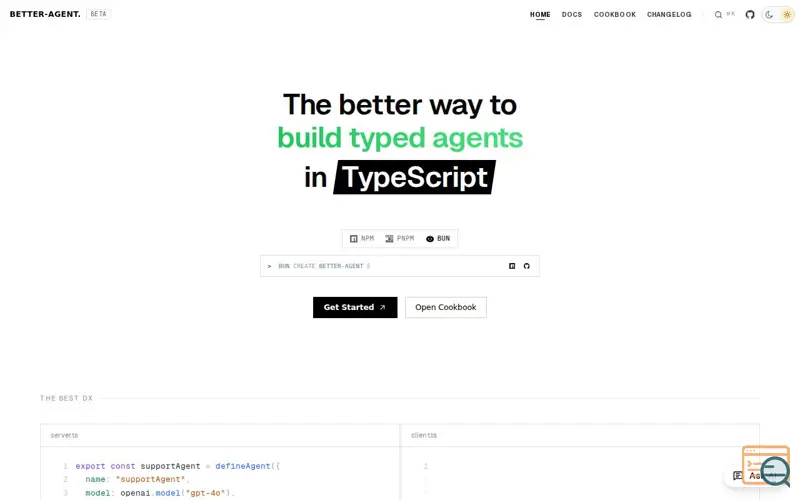 Screenshot of Better Agent
