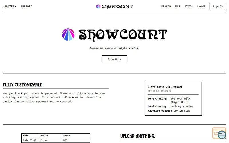 Screenshot of Showcount