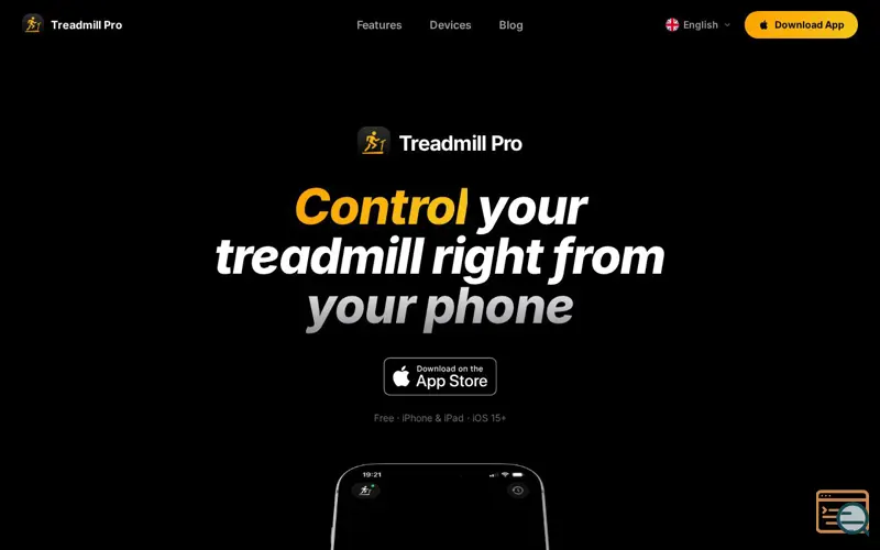Screenshot of Treadmill Pro