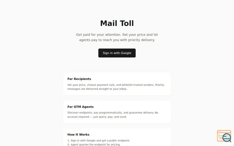 Screenshot of Mail Toll