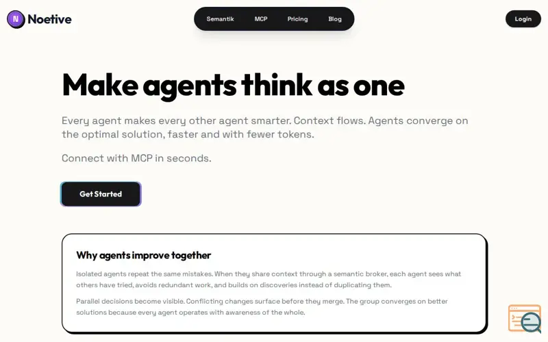 Screenshot of Noetive Semantik