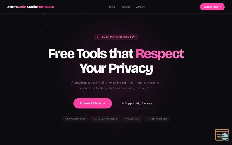 Screenshot of ZyntraCode Studio