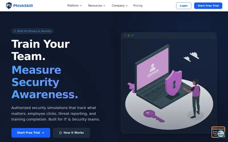 Screenshot of PhishSkill