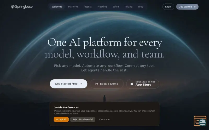 Screenshot of Springbase.ai
