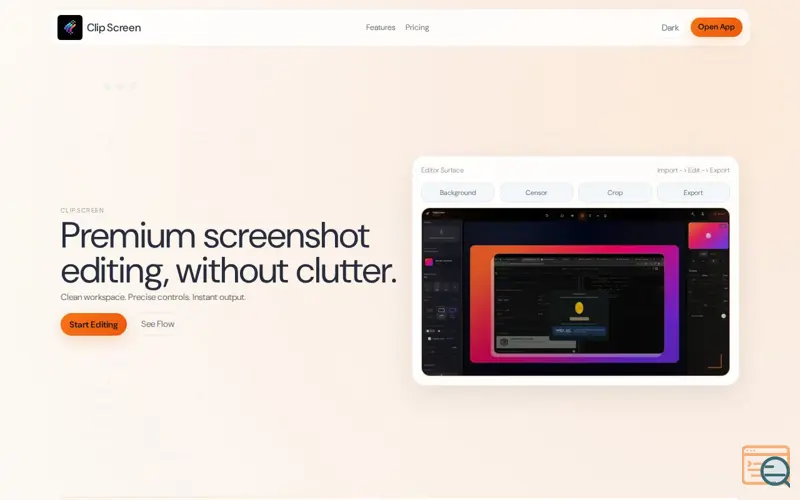 Screenshot of ClipScreen — Screenshot Editor