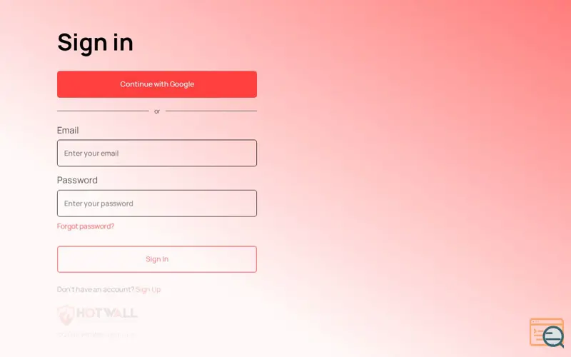 Screenshot of HotWall