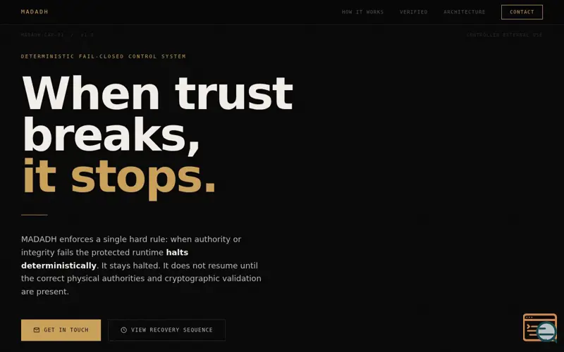 Screenshot of MADADH