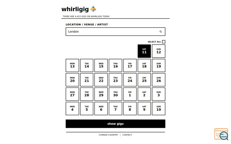 Screenshot of Whirligig