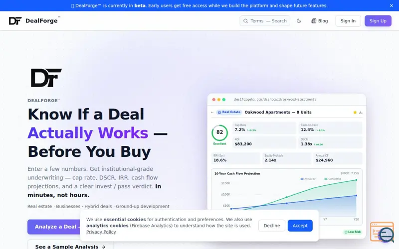 Screenshot of DealForge