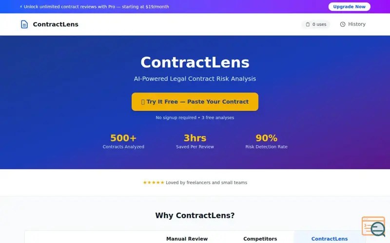 Screenshot of ContractLens