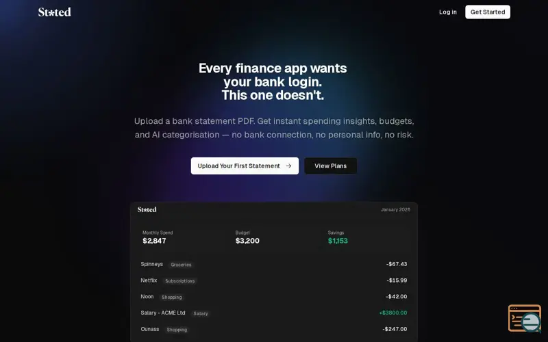 Screenshot of Stated