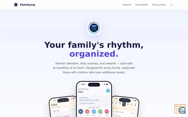 Screenshot of Family Calendar & Routines