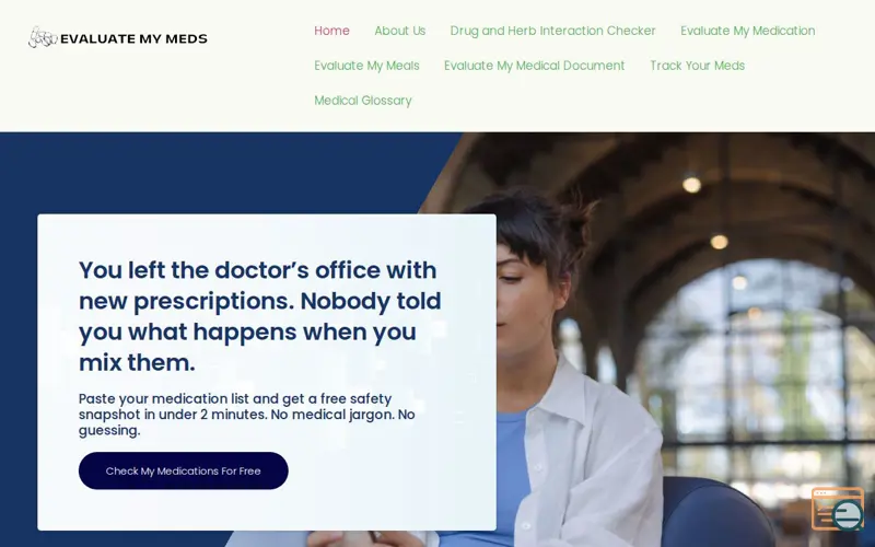 Screenshot of Evaluate My Meds