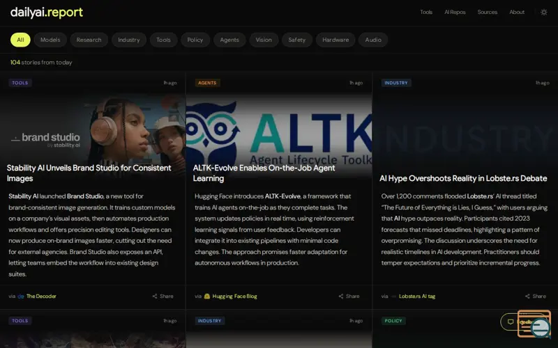 Screenshot of DailyAI Report