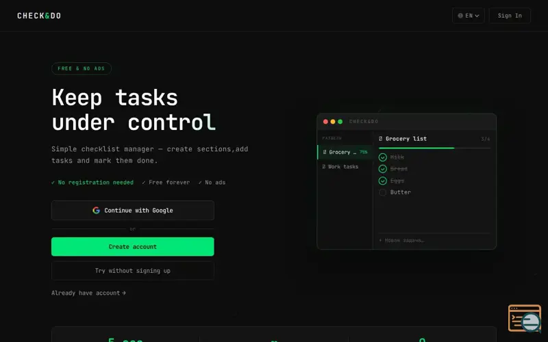 Screenshot of Check&Do