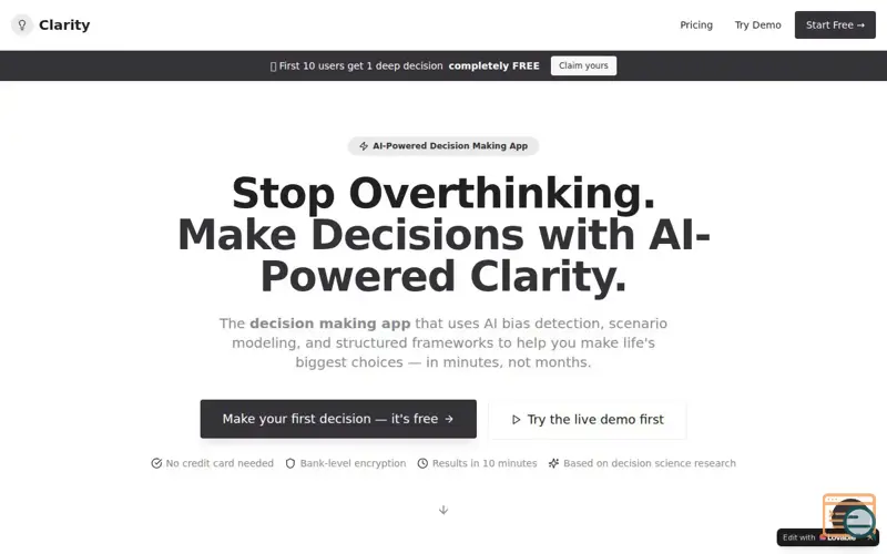 Screenshot of Clarity