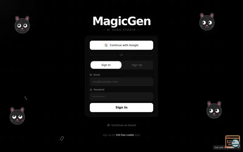Screenshot of Magic Gen