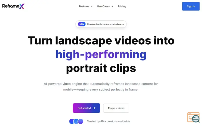 Screenshot of ReframeX AI