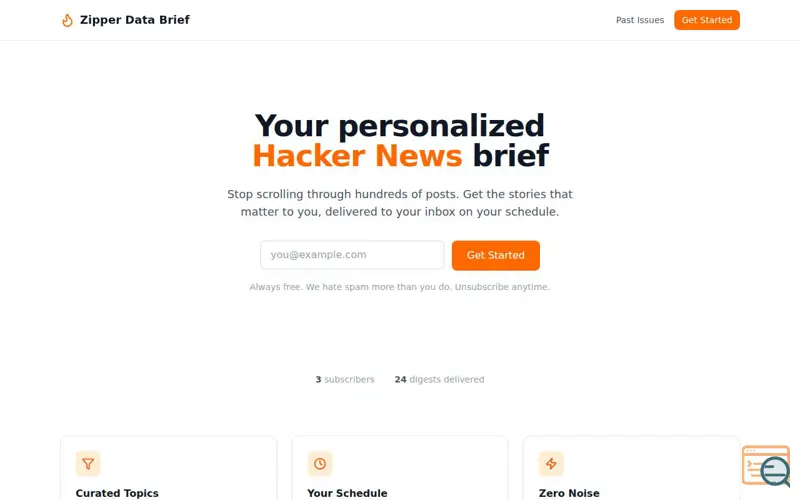Screenshot of Zipper Data Brief