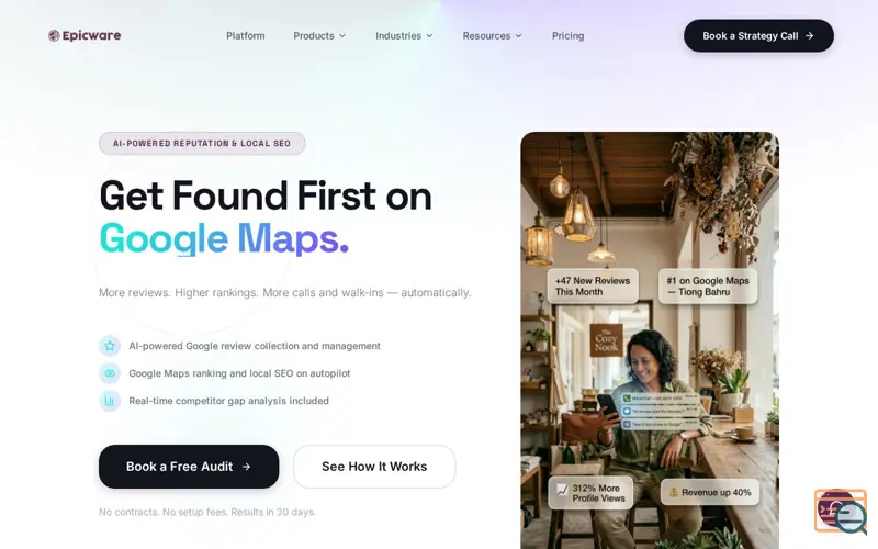 Screenshot of Epicware Reputation and Local SEO