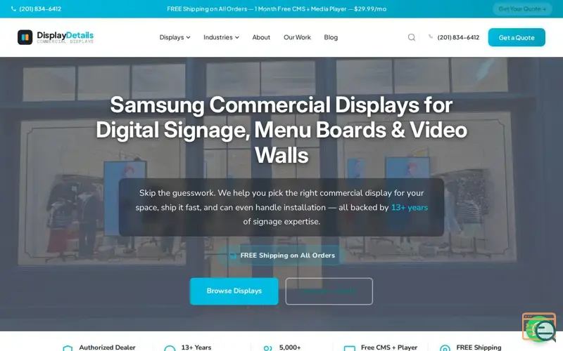 Screenshot of DisplayDetails