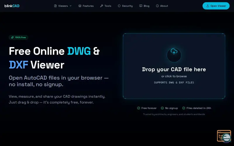 Screenshot of BlinkCAD
