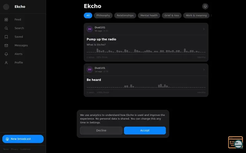 Screenshot of Ekcho
