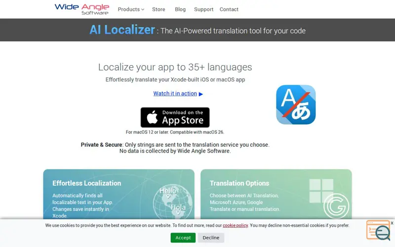 Screenshot of AI Localizer