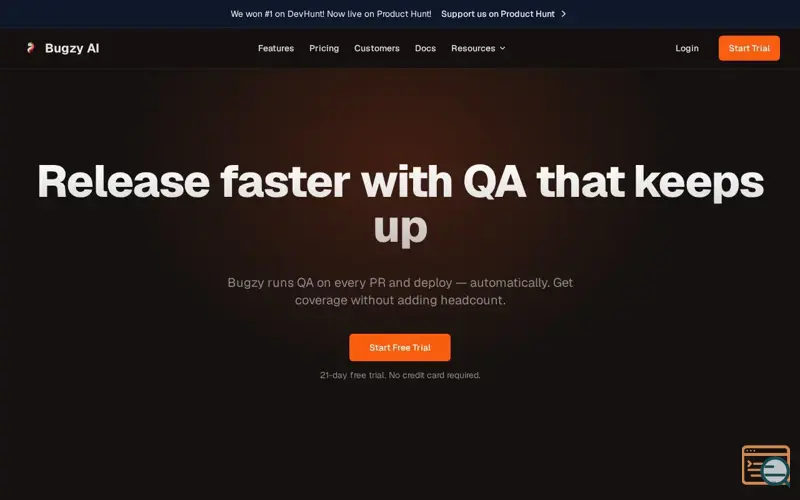 Screenshot of Bugzy AI