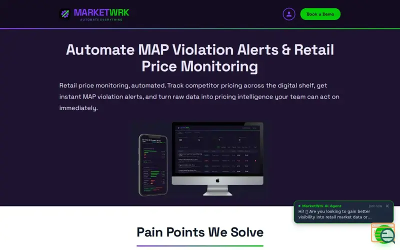 Screenshot of MarketWrk